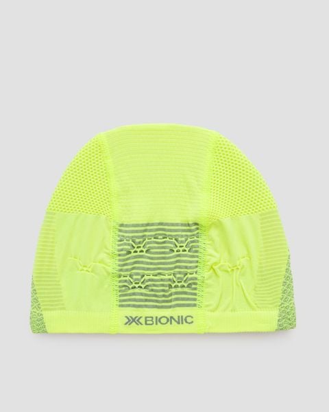 Czapka X-Bionic HELMET CAP. Żółte czapki damskie X BIONIC, bez wzorów, z dzianiny, sportowe. Za 159.99 zł.