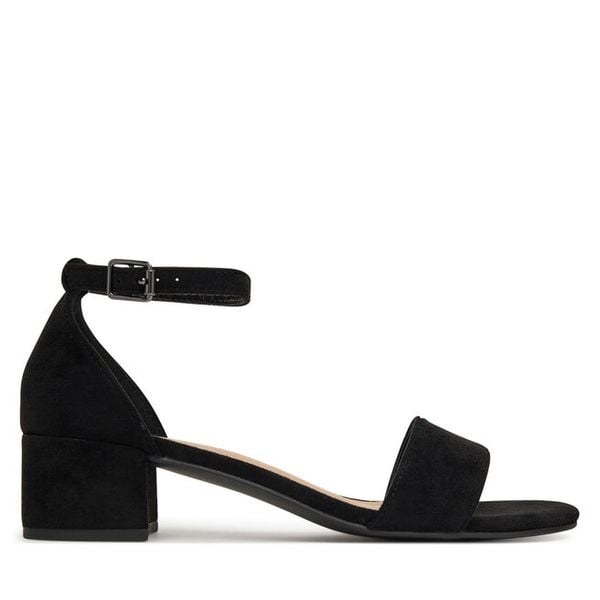 Sandały Clara Barson. Czarne sandały damskie Clara Barson, bez wzorów, bez obcasa, na słupku, bez zapięcia. Za 119.99 zł.