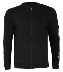 Bluza Męska Czarna z Lampasami na Rękawach, Zapinana na Zamek, Bejsbolówka -BRAVE SOUL. Czarne bluzy męskie Brave Soul, l, bez wzorów, z bawełny, bez ramiączek, bez kaptura. Za 99.00 zł.
