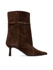 GINO ROSSI Botki EO-LS6531-04 Brązowy ciemny. Brązowe botki damskie Gino Rossi, bez wzorów, ze skóry, bez obcasa, na szpilce, bez zapięcia. Za 399.99 zł.