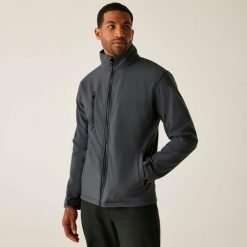 Kurtka męska Ablaze 3-warstwowa Softshell. Szare kurtki męskie Regatta, na zimę, m, bez wzorów, z softshellu, bez kaptura, trekkingowe. Za 299.99 zł.