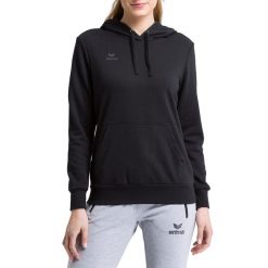 Damska bluza z kapturem Erima Basic. Czarne bluzy damskie Erima, xs, bez wzorów, z bawełny, sportowe, bez ramiączek, z kapturem. W wyprzedaży za 142.00 zł.