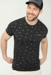 Koszulka męska wzorzysta z kieszonką T-SAILING. Szare t-shirty męskie Volcano, m, bez wzorów, z bawełny, bez kołnierzyka, bez ramiączek. Za 54.99 zł.