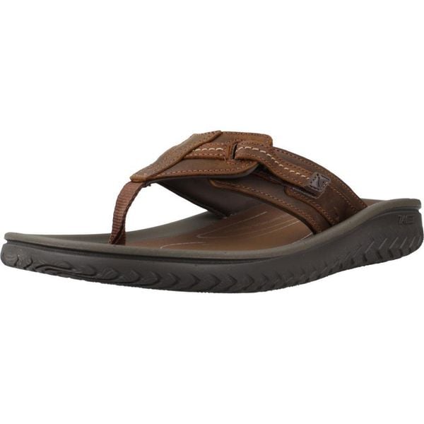 Sandały CLARKS WESLEY SUN Brązowy. Brązowe sandały męskie Clarks, bez wzorów, ze skóry, bez zapięcia. Za 154.99 zł.