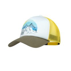 Czapka z daszkiem Buff Trucker Cap. Żółte czapki damskie Buff, bez wzorów, sportowe. W wyprzedaży za 90.94 zł.