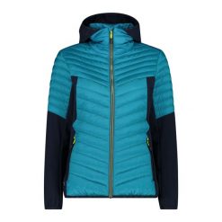 Kurtka damska turystyczna CMP 35Z6296. Niebieskie kurtki sportowe damskie CMP, xs, bez wzorów, bez ramiączek, bez kaptura. W wyprzedaży za 502.00 zł.