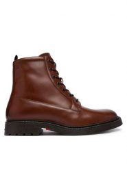Tommy Hilfiger Trzewiki Corporate Casual Lth Boot FM0FM06174 Brązowy. Brązowe botki męskie Tommy Hilfiger, bez wzorów, ze skóry, casualowe, bez obcasa, bez zapięcia. Za 749.99 zł.