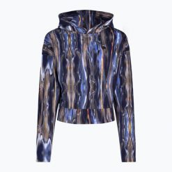 Bluza damska FILA Ceyrat AOP Cropped Hoody. Niebieskie bluzy damskie Fila, m, bez wzorów, bez ramiączek, bez kaptura. Za 169.99 zł.