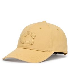 Czapka z daszkiem Coach. Brązowe czapki damskie Coach, bez wzorów. Za 209.99 zł.