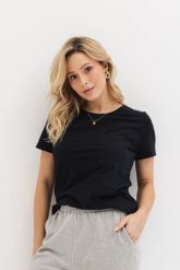 T-SHIRT LUCY BASIC CZARNY XS - Flawless. Czarne koszulki sportowe damskie Flawless, s, bez wzorów, z bawełny, bez ramiączek. Za 72.00 zł.