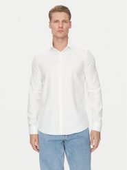 Calvin Klein Koszula K10K114316 Biały Slim Fit. Białe koszule męskie Calvin Klein, m, bez wzorów, z bawełny, bez kołnierzyka, bez ramiączek. Za 219.99 zł.