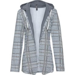 Żakiet dresowy bonprix dymny niebieski - indygo w kratę. Szare marynarki i żakiety damskie bonprix, bez wzorów, z dresówki, bez kołnierzyka, bez ramiączek. Za 124.99 zł.