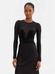 PINKO Body Beccaccia 104998 A2GS Czarny Slim Fit. Czarne body Pinko, bez wzorów, z syntetyku. Za 499.99 zł.