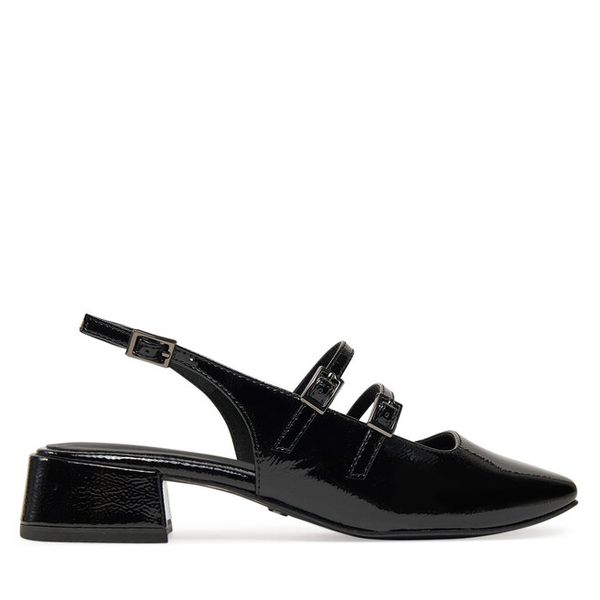 Czółenka Tamaris. Czarne czółenka damskie Tamaris, bez wzorów, bez obcasa, bez zapięcia. Za 219.99 zł.