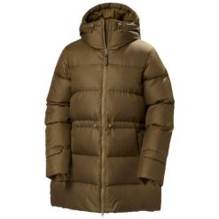 Parka damska z kapturem Helly Hansen Essence Down. Brązowe parki damskie Helly Hansen, na zimę, bez wzorów, z kapturem. W wyprzedaży za 1,310.50 zł.