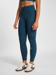 Damskie legginsy Hummel Hiit Intensity. Niebieskie legginsy damskie Hummel, bez wzorów, z materiału. Za 269.75 zł.