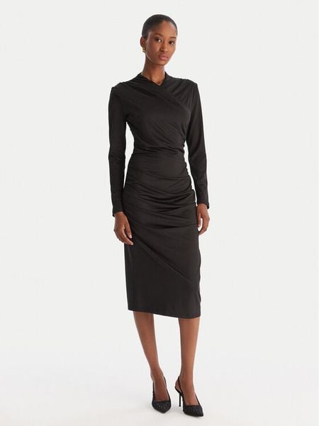 ACCESS FASHION Sukienka koktajlowa 54-3040-225 Czarny Slim Fit. Czarne sukienki damskie ACCESS FASHION, xs, bez wzorów, z syntetyku, wizytowe, bez kołnierzyka, bez ramiączek. Za 439.99 zł.