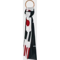 Tommy Jeans - Szal. Niebieskie szaliki damskie Tommy Jeans, bez wzorów, z bawełny. W wyprzedaży za 119.90 zł.