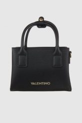 VALENTINO Czarna torebka o teksturze skóry seychelles shopping. Czarne shopperki damskie Valentino by Mario Valentino, bez wzorów, ze skóry, bez dodatków. W wyprzedaży za 499.99 zł.