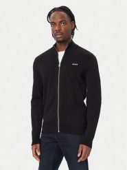 HUGO Kardigan San Jacomo-C 50553606 Czarny Regular Fit. Czarne swetry męskie Hugo, m, bez wzorów, z bawełny, bez kołnierzyka, bez ramiączek. Za 629.99 zł.