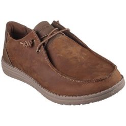 Adidasy Skechers Melson - Ramilo, Mężczyźni. Brązowe buty zimowe męskie Skechers, bez wzorów, ze skóry ekologicznej, bez obcasa, bez zapięcia. Za 590.00 zł.