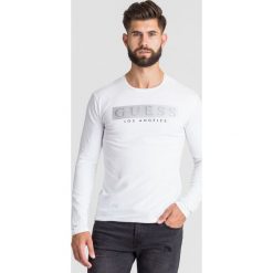 LONGSLEEVE MISTERY TEE Guess. Białe bluzy męskie Guess, l, z aplikacjami, z bawełny, bez ramiączek, bez kaptura. Za 229.00 zł.