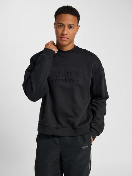 Bluza Hummel Boxy Logo. Czarne bluzy damskie Hummel, xl, bez wzorów, z bawełny, bez ramiączek, bez kaptura. Za 225.00 zł.