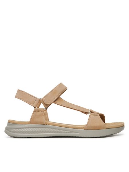 Clara Barson Sandały WFA3698-1 Beżowy. Brązowe sandały damskie Clara Barson, bez wzorów, z materiału, bez obcasa, na płaskiej podeszwie, bez zapięcia. Za 99.99 zł.