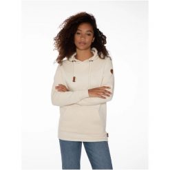 Bluza damska PROTEST NXG IMKE hoody. Brązowe bluzy damskie Protest, m, z aplikacjami, z bawełny, bez ramiączek, z kapturem. Za 259.90 zł.