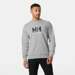 Bluza Helly Hansen Logo. Szare bluzy męskie Helly Hansen, m, bez wzorów, bez ramiączek, bez kaptura. Za 325.50 zł.