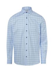Olymp Level Five Koszula Mężczyźni Slim Fit Bawełna niebieski, 41. Niebieskie koszule męskie OLYMP Level Five, m, bez wzorów, z bawełny, eleganckie, bez kołnierzyka, bez ramiączek. Za 329.95 zł.