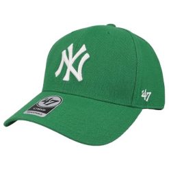 Czapka z daszkiem dla dorosłych New York Yankees MVP Cap. Zielone czapki damskie 47 Brand, bez wzorów, z wełny. Za 99.99 zł.