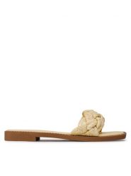 JENNY Klapki LS5795-01 Beżowy. Brązowe klapki damskie Jenny, bez wzorów, z tworzywa sztucznego, bez obcasa, bez zapięcia. Za 119.99 zł.