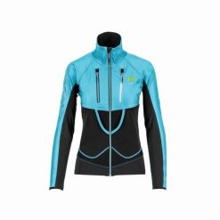 Kurtka skiturowa damska Karpos Alagna Lite Jacket - blue atoll/black. Czarne kurtki sportowe damskie Jack Wolfskin, bez wzorów, bez ramiączek, bez kaptura. Za 807.88 zł.
