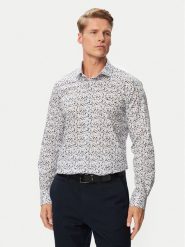 Tommy Hilfiger Koszula MW0MW43753 Biały Slim Fit. Białe koszule męskie Tommy Hilfiger, m, bez wzorów, z bawełny, bez kołnierzyka, bez ramiączek. Za 369.99 zł.