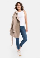 Jeansy Slim Fit, długość 7/8, D-MERCY 15. Niebieskie jeansy damskie Volcano, bez wzorów, z bawełny, klasyczne. Za 169.99 zł.