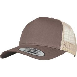Czapka Flexfit 5-panel retro 2-tone. Brązowe czapki damskie FLEXFIT, bez wzorów, retro. Za 87.50 zł.