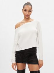 Liu Jo Sport Sweter TA4159 MS49I Écru Cropped Fit. Swetry nierozpinane damskie Liu Jo Sport, s, bez wzorów, z wiskozy, sportowe, bez kołnierzyka, bez ramiączek. W wyprzedaży za 269.99 zł.