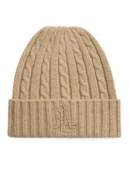 LAUREN RALPH LAUREN Czapka 454P23505001 Beżowy ciemny. Brązowe czapki damskie Lauren Ralph Lauren, na zimę, bez wzorów, z poliesteru. Za 329.99 zł.