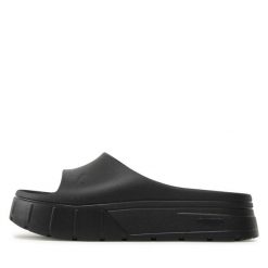 Klapki Puma. Czarne klapki damskie Puma, bez wzorów, sportowe, bez obcasa, bez zapięcia. Za 239.99 zł.