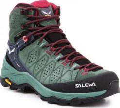 Buty trekkingowe damskie Salewa Alp Trainer 2 Mid zielone r. 38. Zielone obuwie trekkingowe damskie Salewa, bez zapięcia. Za 874.99 zł.