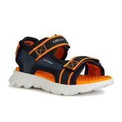 Sandały Geox J Sandal Airadyum B. Brązowe sandały męskie Geox, bez wzorów, z syntetyku, sportowe, bez zapięcia. Za 169.99 zł.