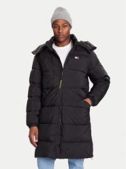 Tommy Jeans Płaszcz zimowy DM0DM22256 Czarny Regular Fit. Czarne płaszcze męskie Tommy Jeans, na zimę, m, bez wzorów, z jeansu, bez kołnierzyka, bez kaptura. Za 1,079.00 zł.