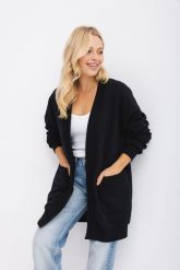 BLUZA DELIA CZARNA L - Flawless. Czarne bluzy damskie Flawless, na jesień, l, bez wzorów, z bawełny, bez ramiączek, bez kaptura. Za 420.00 zł.