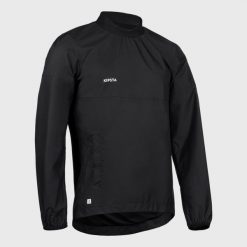 Kurtka do rugby wiatro- i wodoodporna Offload Smocktop 500. Czarne kurtki męskie OFFLOAD, xl, bez wzorów, z dresówki, sportowe, bez kaptura. Za 149.99 zł.