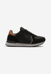Czarne Buty Sportowe z Ozdobnymi Przeszyciami i Wstawkami Oradea. Czarne buty sportowe męskie Born2be, bez wzorów, bez zapięcia. Za 139.99 zł.
