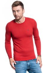 MĘSKI SWETER WRANGLER CREW KNIT RED W85674Q47 112132255. Czerwone swetry męskie Wrangler, m, bez wzorów, z bawełny, biznesowe, bez kołnierzyka, bez ramiączek. W wyprzedaży za 69.99 zł.