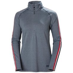 Bluza damska z zamkiem 1/2 Helly Hansen edge. Niebieskie bluzy damskie Helly Hansen, s, bez wzorów, z elastanu, bez ramiączek, bez kaptura. Za 336.50 zł.