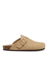 Geox Klapki D Brionia D65LSA 00032 C6738 Beżowy. Brązowe klapki damskie Geox, bez wzorów, z nubiku, bez obcasa, bez zapięcia. Za 399.99 zł.