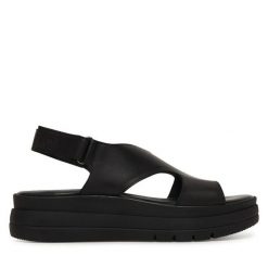 Sandały Tamaris. Czarne sandały damskie Tamaris, bez wzorów, bez obcasa, na płaskiej podeszwie, bez zapięcia. Za 369.99 zł.